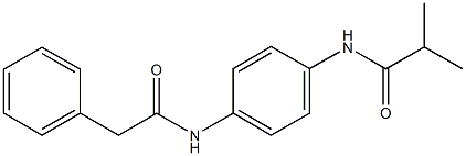 2-methyl-N-{4-[(phenylacetyl)amino]phenyl}propanamide Struktur