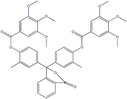 2-methyl-4-(1-{3-methyl-4-[(3,4,5-trimethoxybenzoyl)oxy]phenyl}-3-oxo-1,3-dihydro-2-benzofuran-1-yl)phenyl 3,4,5-trimethoxybenzoate Struktur