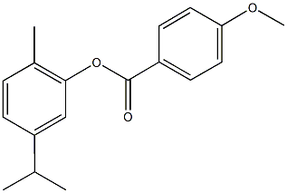 5-isopropyl-2-methylphenyl 4-methoxybenzoate Struktur