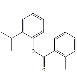 2-isopropyl-4-methylphenyl 2-methylbenzoate Struktur