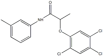 N-(3-methylphenyl)-2-(2,4,5-trichlorophenoxy)propanamide Struktur