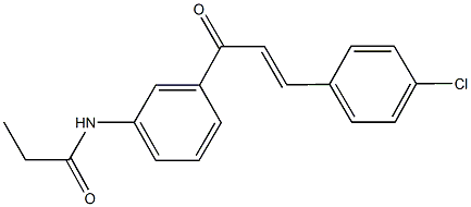 N-{3-[3-(4-chlorophenyl)acryloyl]phenyl}propanamide Struktur