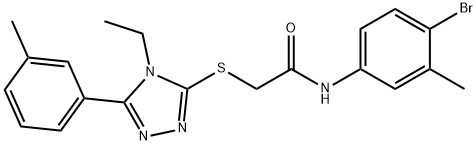 N-(4-bromo-3-methylphenyl)-2-{[4-ethyl-5-(3-methylphenyl)-4H-1,2,4-triazol-3-yl]sulfanyl}acetamide Struktur