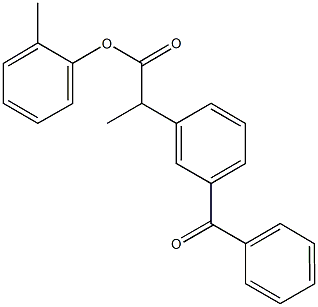 2-methylphenyl 2-(3-benzoylphenyl)propanoate Struktur