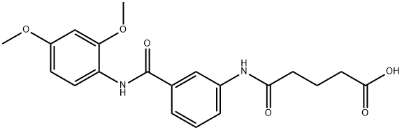 5-{3-[(2,4-dimethoxyanilino)carbonyl]anilino}-5-oxopentanoic acid Struktur