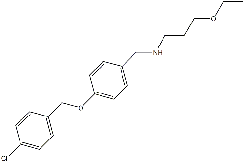 N-{4-[(4-chlorobenzyl)oxy]benzyl}-N-(3-ethoxypropyl)amine Struktur