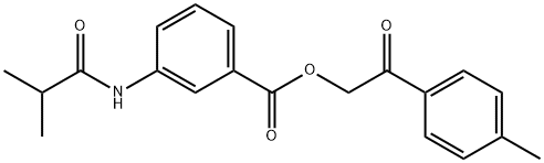 2-(4-methylphenyl)-2-oxoethyl 3-(isobutyrylamino)benzoate Struktur