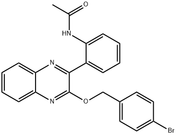 N-(2-{3-[(4-bromobenzyl)oxy]-2-quinoxalinyl}phenyl)acetamide Struktur