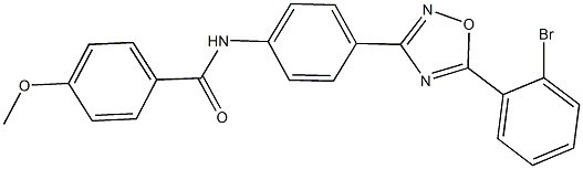 N-{4-[5-(2-bromophenyl)-1,2,4-oxadiazol-3-yl]phenyl}-4-methoxybenzamide Struktur