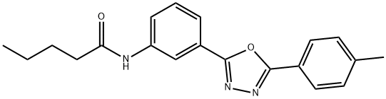 N-{3-[5-(4-methylphenyl)-1,3,4-oxadiazol-2-yl]phenyl}pentanamide Struktur