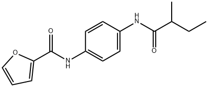 N-{4-[(2-methylbutanoyl)amino]phenyl}-2-furamide Struktur