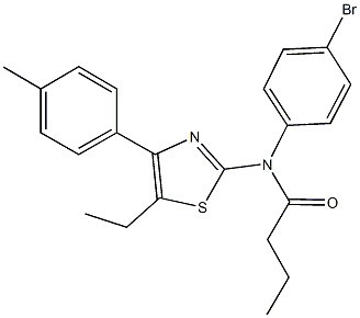 N-(4-bromophenyl)-N-[5-ethyl-4-(4-methylphenyl)-1,3-thiazol-2-yl]butanamide Struktur