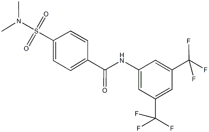 N-[3,5-bis(trifluoromethyl)phenyl]-4-[(dimethylamino)sulfonyl]benzamide Struktur