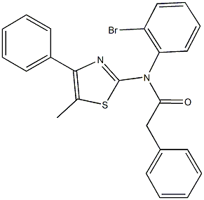 N-(2-bromophenyl)-N-(5-methyl-4-phenyl-1,3-thiazol-2-yl)-2-phenylacetamide Struktur