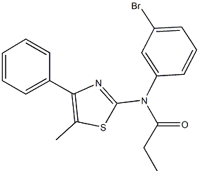 N-(3-bromophenyl)-N-(5-methyl-4-phenyl-1,3-thiazol-2-yl)propanamide Struktur