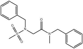 N-benzyl-2-[benzyl(methylsulfonyl)amino]-N-methylacetamide Struktur