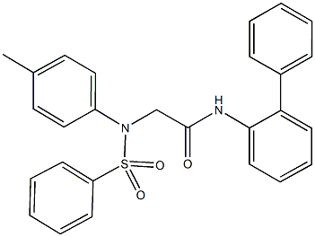 N-[1,1'-biphenyl]-2-yl-2-[4-methyl(phenylsulfonyl)anilino]acetamide Struktur