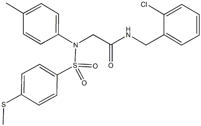 N-(2-chlorobenzyl)-2-(4-methyl{[4-(methylsulfanyl)phenyl]sulfonyl}anilino)acetamide Struktur