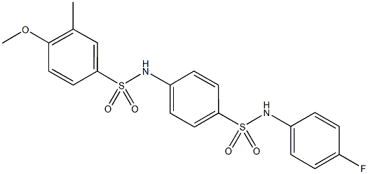 N-{4-[(4-fluoroanilino)sulfonyl]phenyl}-4-methoxy-3-methylbenzenesulfonamide Struktur