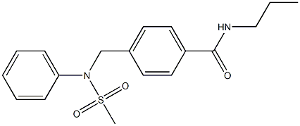 4-{[(methylsulfonyl)anilino]methyl}-N-propylbenzamide Struktur