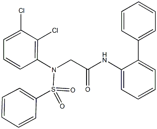 N-[1,1'-biphenyl]-2-yl-2-[2,3-dichloro(phenylsulfonyl)anilino]acetamide Struktur