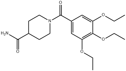 1-(3,4,5-triethoxybenzoyl)-4-piperidinecarboxamide Struktur