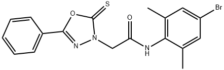 N-(4-bromo-2,6-dimethylphenyl)-2-(5-phenyl-2-thioxo-1,3,4-oxadiazol-3(2H)-yl)acetamide Struktur