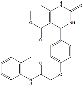 methyl 4-{4-[2-(2,6-dimethylanilino)-2-oxoethoxy]phenyl}-6-methyl-2-oxo-1,2,3,4-tetrahydro-5-pyrimidinecarboxylate Struktur