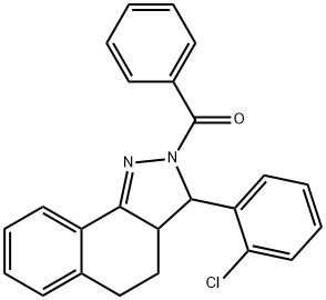 2-benzoyl-3-(2-chlorophenyl)-3,3a,4,5-tetrahydro-2H-benzo[g]indazole Struktur