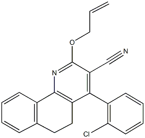 2-(allyloxy)-4-(2-chlorophenyl)-5,6-dihydrobenzo[h]quinoline-3-carbonitrile Struktur