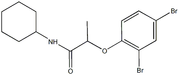 N-cyclohexyl-2-(2,4-dibromophenoxy)propanamide Struktur