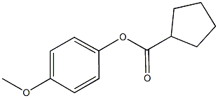 4-methoxyphenyl cyclopentanecarboxylate Struktur