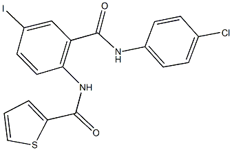 N-{2-[(4-chloroanilino)carbonyl]-4-iodophenyl}thiophene-2-carboxamide Struktur