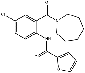 N-[2-(1-azepanylcarbonyl)-4-chlorophenyl]-2-furamide Struktur