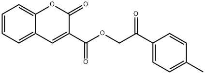 2-(4-methylphenyl)-2-oxoethyl 2-oxo-2H-chromene-3-carboxylate Struktur