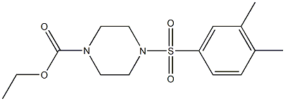 ethyl 4-[(3,4-dimethylphenyl)sulfonyl]-1-piperazinecarboxylate Struktur