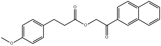 2-(2-naphthyl)-2-oxoethyl 3-(4-methoxyphenyl)propanoate Struktur