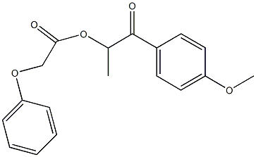 2-(4-methoxyphenyl)-1-methyl-2-oxoethyl phenoxyacetate Struktur