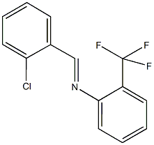 N-(2-chlorobenzylidene)-N-[2-(trifluoromethyl)phenyl]amine Struktur