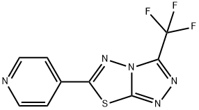 6-(4-pyridinyl)-3-(trifluoromethyl)[1,2,4]triazolo[3,4-b][1,3,4]thiadiazole Struktur