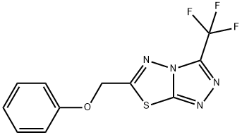 6-(phenoxymethyl)-3-(trifluoromethyl)[1,2,4]triazolo[3,4-b][1,3,4]thiadiazole Struktur