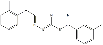 3-(2-methylbenzyl)-6-(3-methylphenyl)[1,2,4]triazolo[3,4-b][1,3,4]thiadiazole Struktur