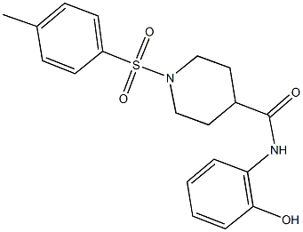 N-(2-hydroxyphenyl)-1-[(4-methylphenyl)sulfonyl]-4-piperidinecarboxamide Struktur