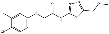 2-(4-chloro-3-methylphenoxy)-N-[5-(methoxymethyl)-1,3,4-thiadiazol-2-yl]acetamide Struktur