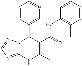 5-methyl-N-(2-methylphenyl)-7-(3-pyridinyl)-4,7-dihydro[1,2,4]triazolo[1,5-a]pyrimidine-6-carboxamide Struktur