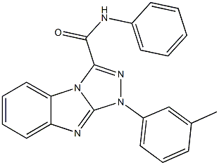 1-(3-methylphenyl)-N-phenyl-1H-[1,2,4]triazolo[4,3-a]benzimidazole-3-carboxamide Struktur