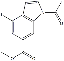 methyl 1-acetyl-4-iodo-1H-indole-6-carboxylate Struktur