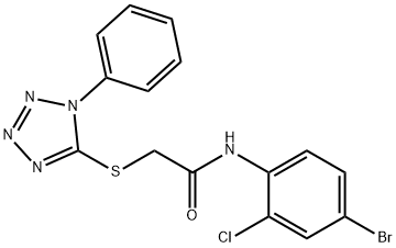 N-(4-bromo-2-chlorophenyl)-2-[(1-phenyl-1H-tetraazol-5-yl)sulfanyl]acetamide Struktur