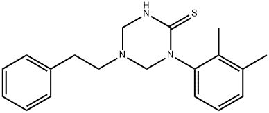 1-(2,3-dimethylphenyl)-5-(2-phenylethyl)-1,3,5-triazinane-2-thione Struktur