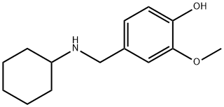 4-[(cyclohexylamino)methyl]-2-methoxyphenol Struktur